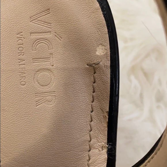 Nude with Black Trim “Lydia” Slingback Pumps - Picture 7 of 11